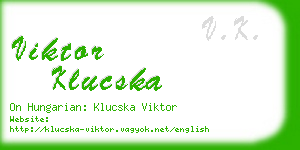 viktor klucska business card